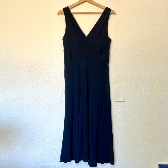 J. Crew Midnight Blue Sophia Silk Dress, Size 10 - Picture 6 of 8